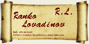 Ranko Lovadinov vizit kartica